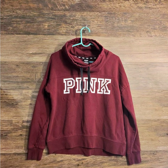 PINK Victoria's Secret Maroon Hoodie - Picture 1 of 9